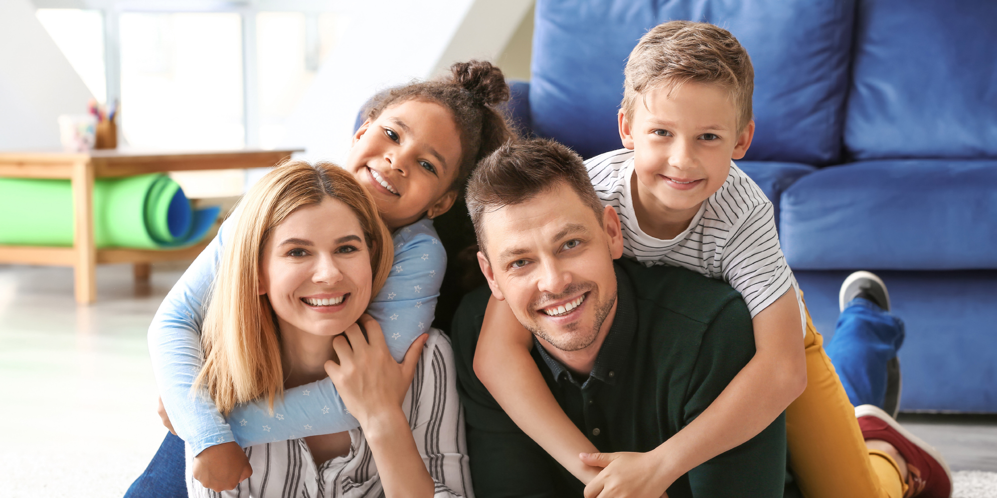 Happy foster family